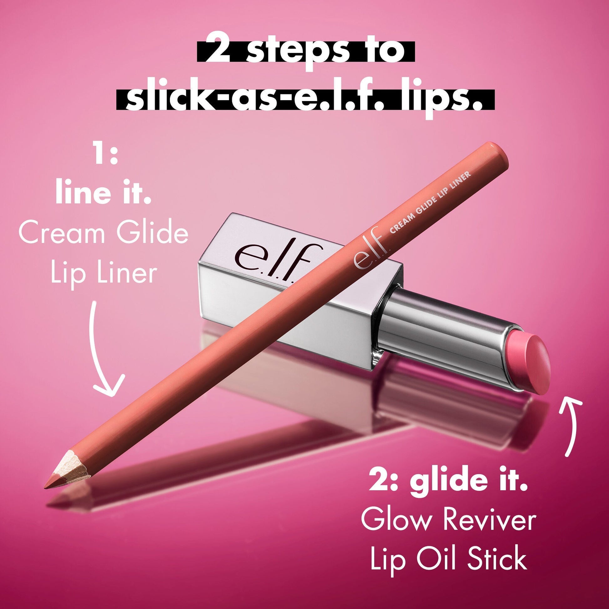 2 steps to achieve slick looking lips