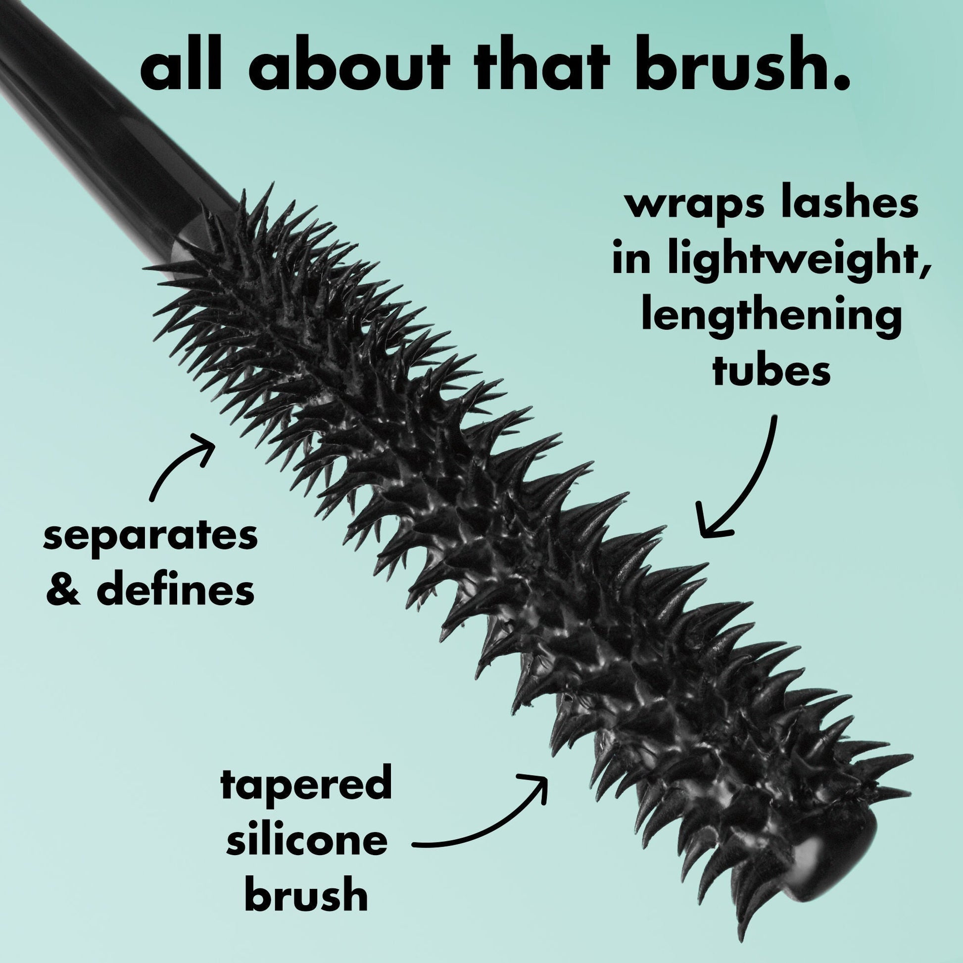The Brush Wraps Lashes in Lightweight, Lengthening Tubes